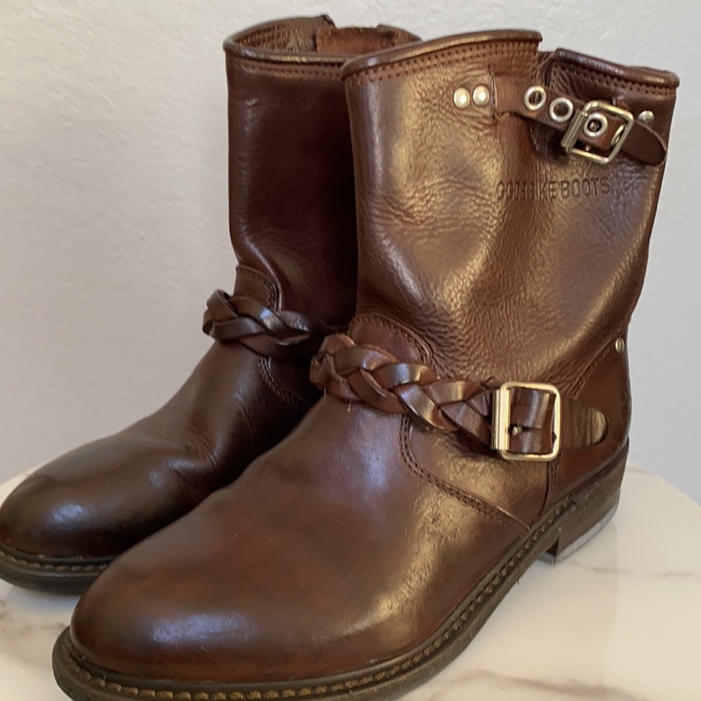 Golden Goose Boots Brown Leather Size euro 36 US 7